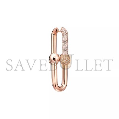 TIFFANY HARDWEARLARGE LINK EARRINGS IN ROSE GOLD WITH PAVÉ DIAMONDS 68692539 TIFFANY HARDWEARLARGE LINK EARRINGS IN ROSE GOLD WITH PAVÉ DIAMONDS 68692539